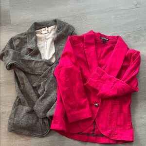 Casual Pink and Gray Blazers